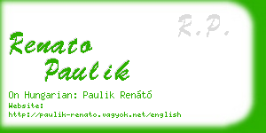 renato paulik business card